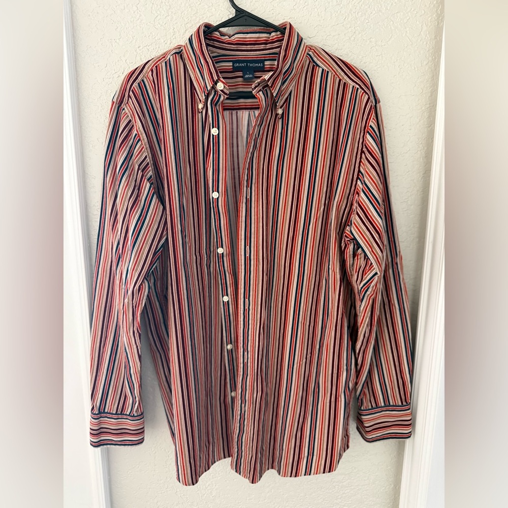 Grant Thomas Multicolor Striped Casual Shirt